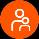 Ícono de padres redondeado