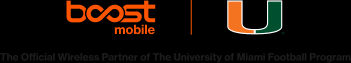 Logotipo de Boost Mobile x University of Miami