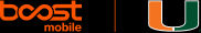 Logotipo de Boost Mobile x University of Miami