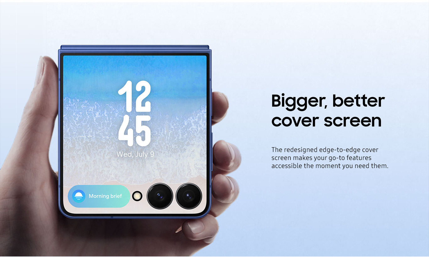 Galaxy Z Flip7: la mejor y más grande pantalla frontal