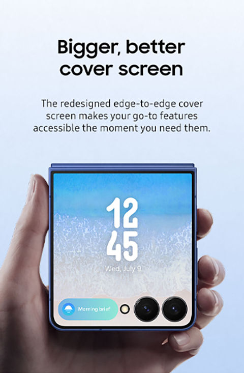 Galaxy Z Flip7: la mejor y más grande pantalla frontal