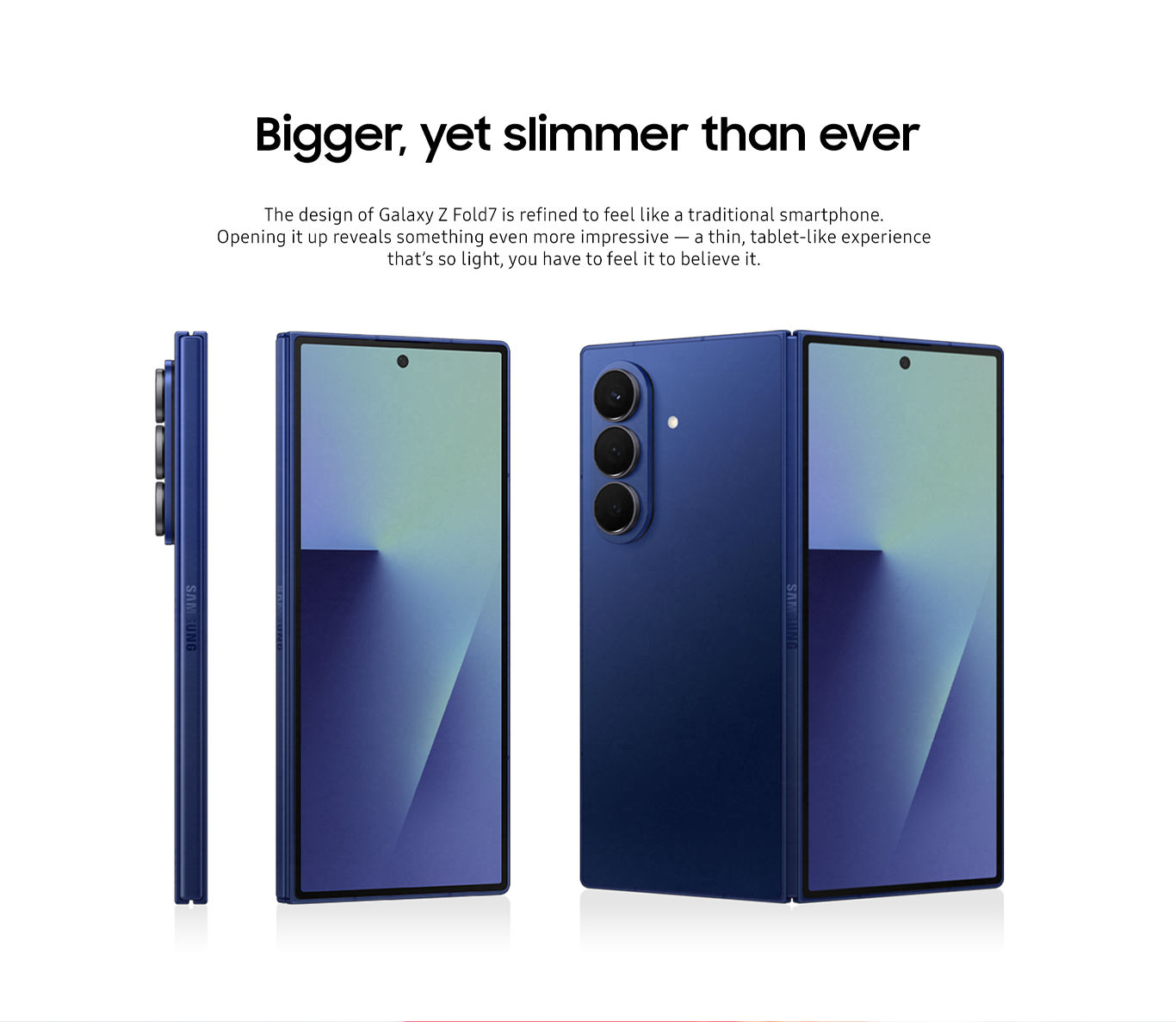 Galaxy Z Fold7, más grande y más delgado que nunca