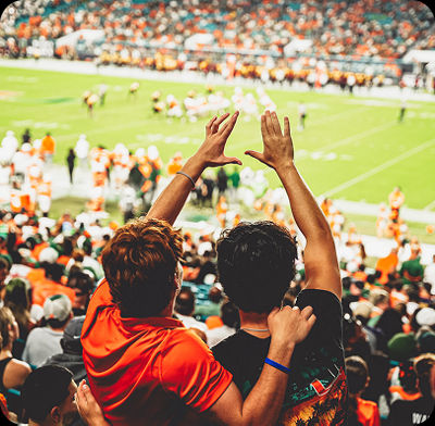 Estudiantes de Miami en un partido de fútbol