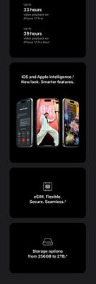 Cuadro comparativo de iphone 16