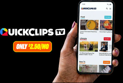 Imagen de dispositivo móvil con Quick Clips TV