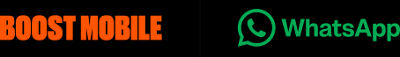 Boost Mobile and WhatsApp logo