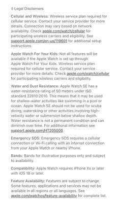 Limitaciones de responsabilidad sobre Apple Watch para tus Peques