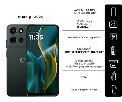 Cuadro comparativo de Motorola moto g 1