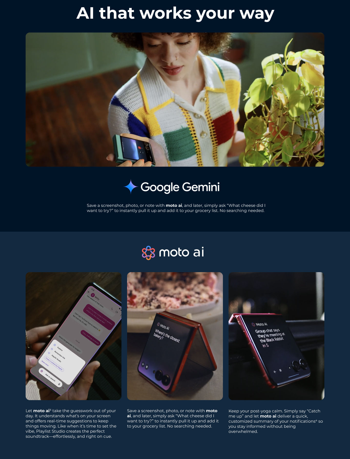 moto razr, IA que funciona a tu manera