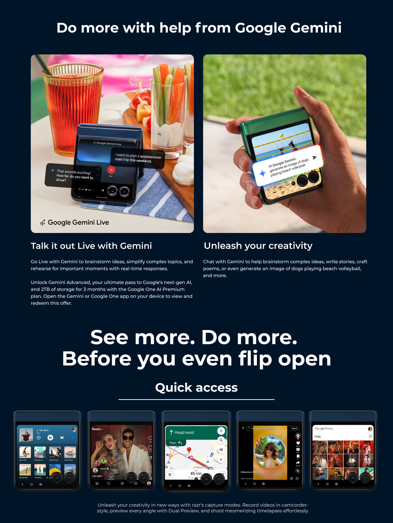 moto razr, con ayuda de Google Gemini