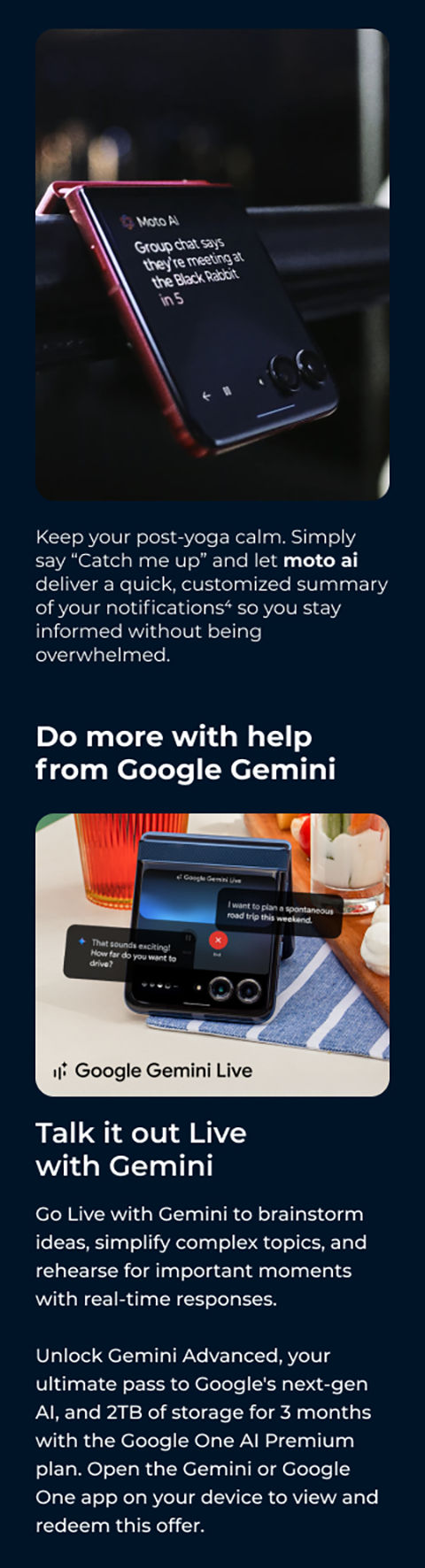 moto razr, con ayuda de Google Gemini