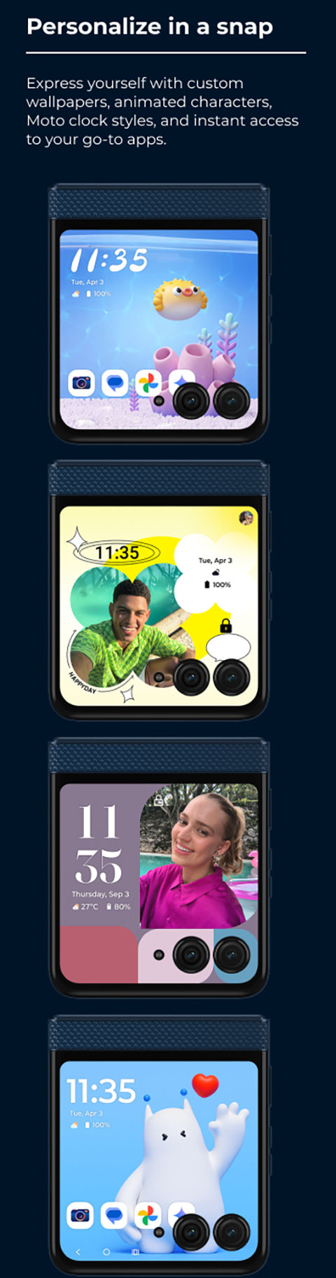 moto razr, personaliza en un instante