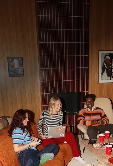 Students hanging out together